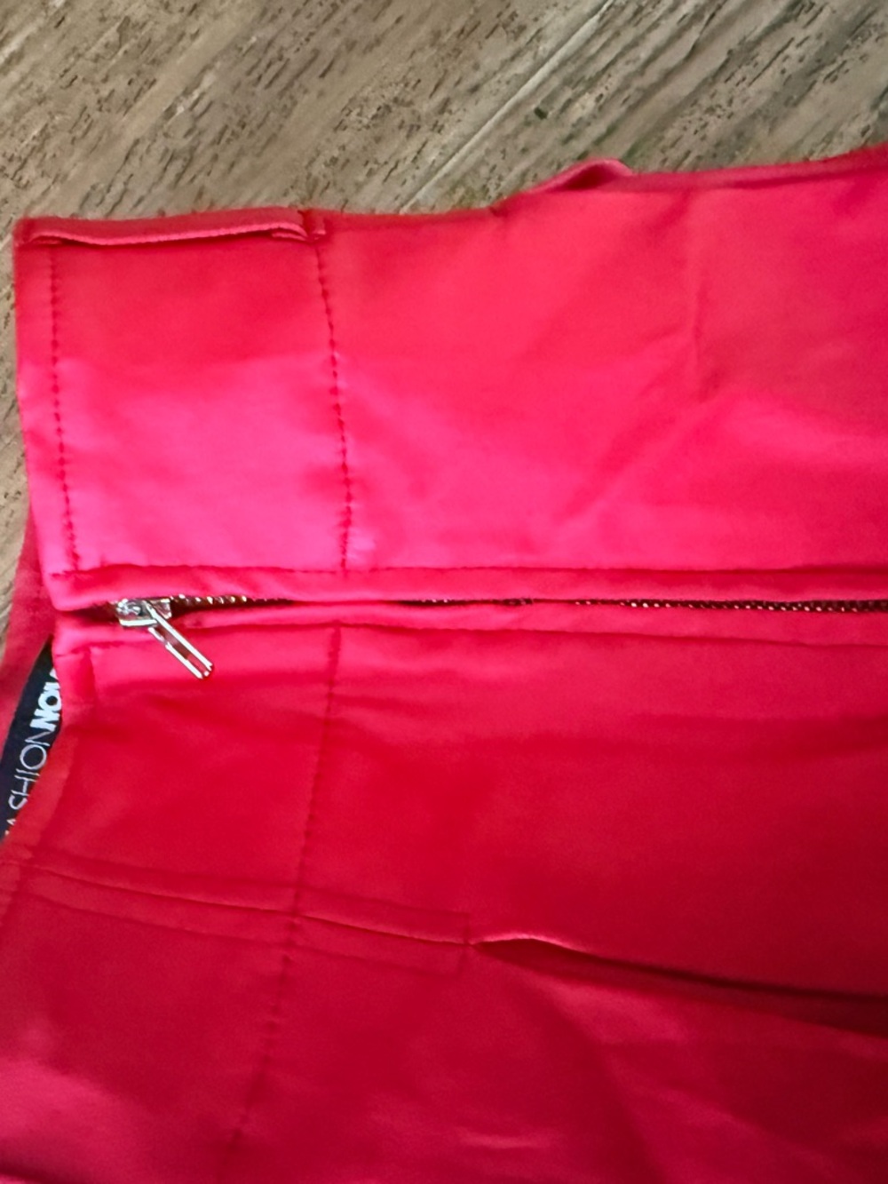 Fashion Nova Red Pleated Mini Skirt with Studded Belt - Picture 5 of 7